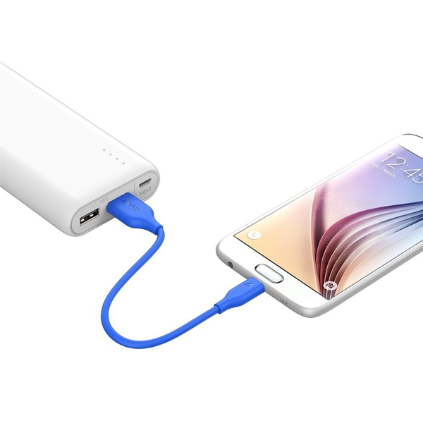 Cap-Anker PowerLine Micro USB 30cm-xanh