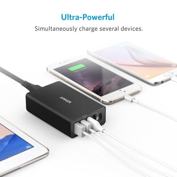 Anker PowerPort 5 USB-C-black