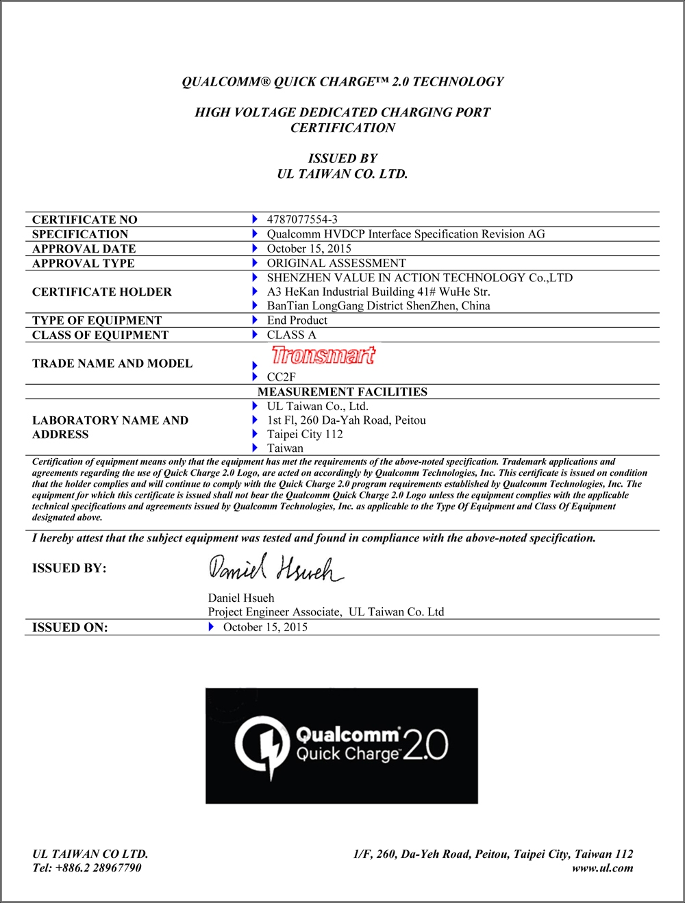 Tronsmart-CC2F-qualcomm-quick-charge-2-0