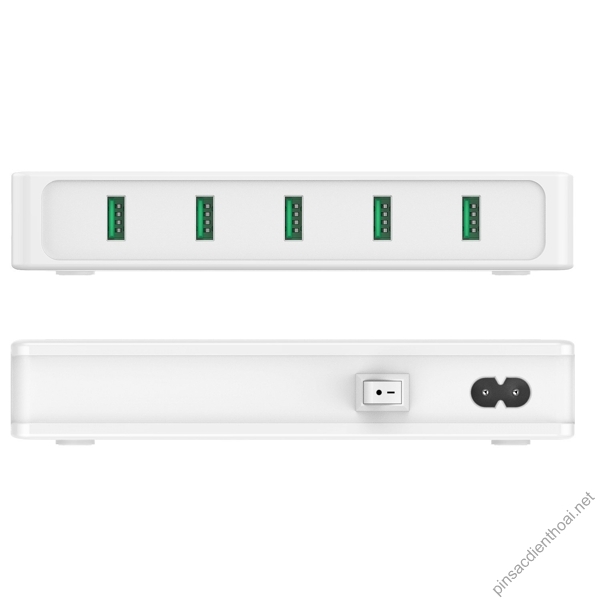 sac-5-cong-Quick-Charge-2-0-Tronsmart-Titan-90W-mau-trang