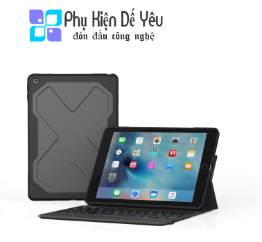 Ốp lưng kèm bàn phím Zagg Rugged Messenger iPad 9.7-I10REU-BBU