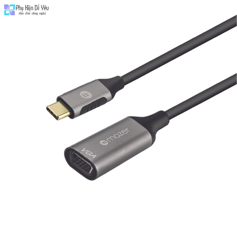 Bộ chuyển đổi video USB-C sang VGA 1080P / 60Hz Mazer