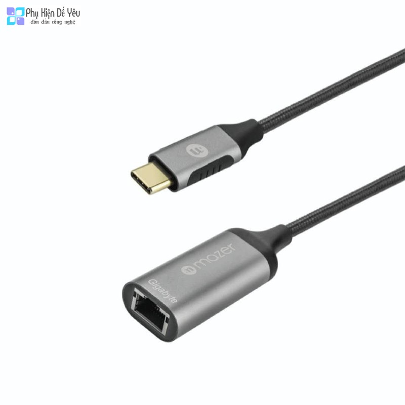 Cổng chuyển đổi USB-C to RJ45 Gigabyte Mazer M-USBCAL354-GY