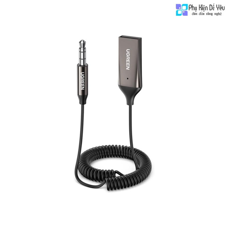 Bộ chuyển đổi UGREEN 70601 Aux sang Bluetooth 5.0 tích hợp MIC