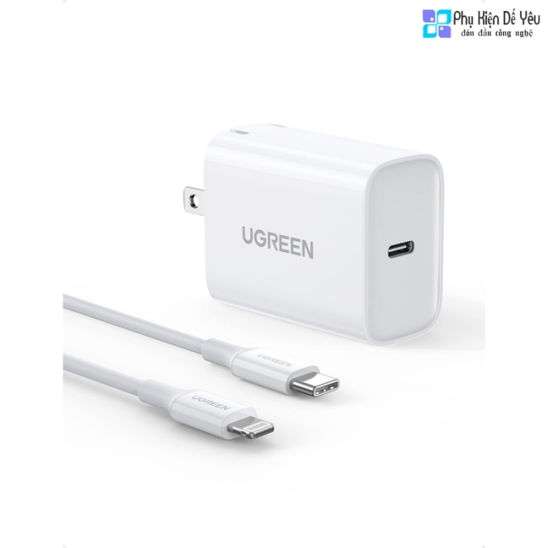 Bộ sạc nhanh Ugreen USB C 20W PD cho iPhone - 70293