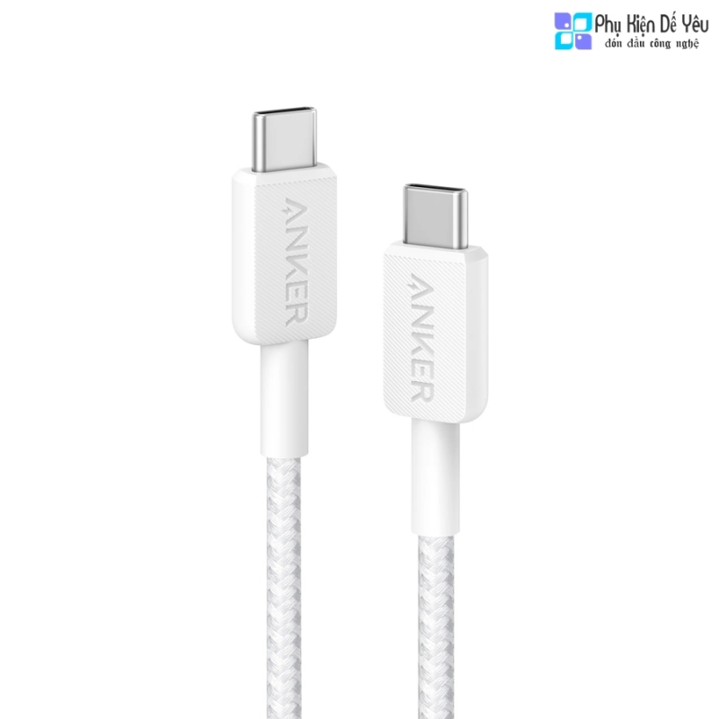 Cáp Anker 322 USB-C to USB-C 60W bện Nylon (1.8m) - A81F6