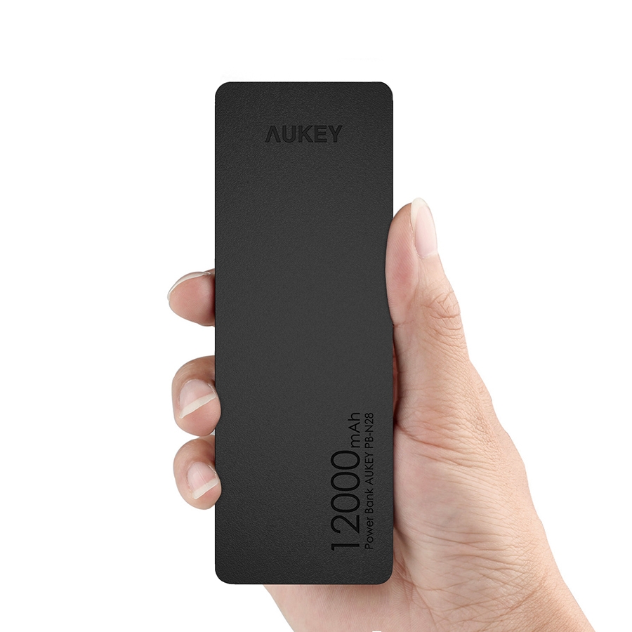 Pin sạc dự phòng Aukey PB N28 12000mAh, 2 cổng sạc, Đen