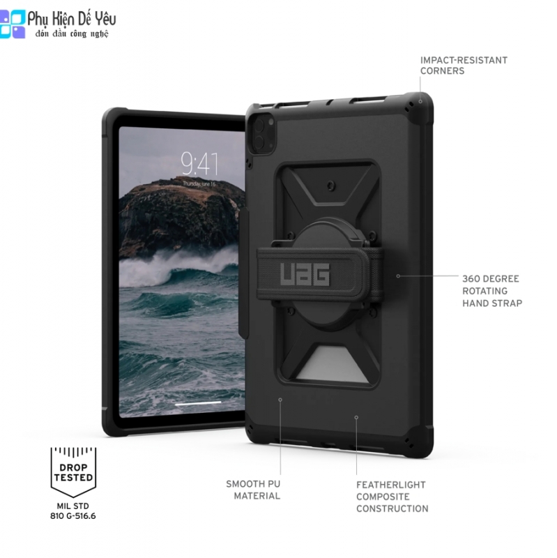 Ốp UAG METROPOLIS WITH HAND STRAP cho IPAD PRO 11" (5TH GEN, 2024, M4)