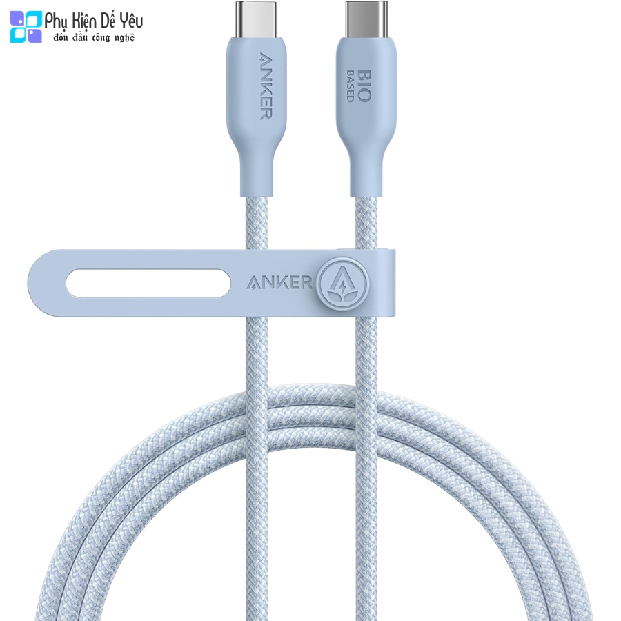 Cáp Anker USB-C to USB-C Nylon Bio-braided 0.9m - A80E5, bện dù (sinh học)