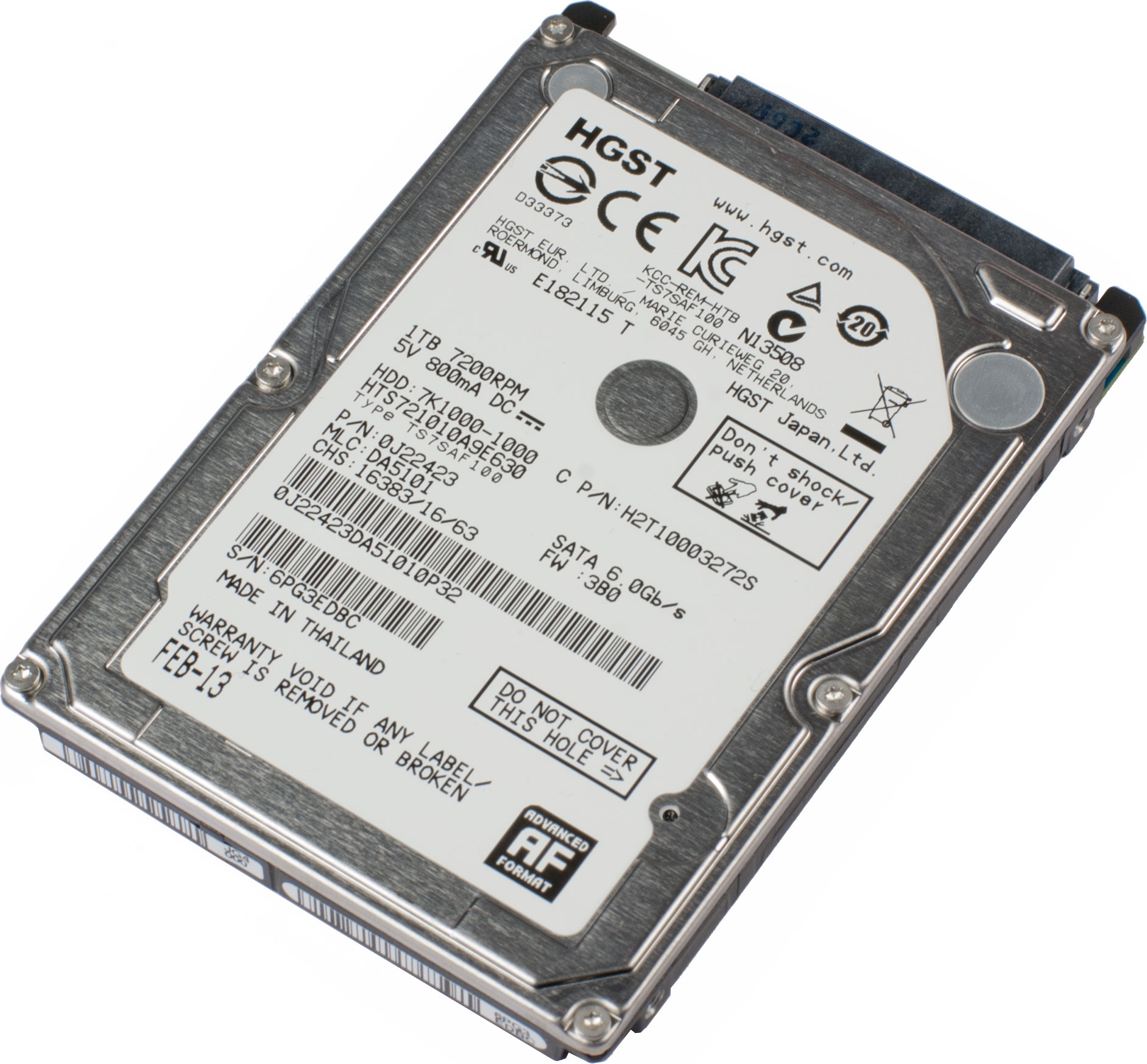 Ổ cứng gắn trong cho Laptop 2.5" 1TB 7200rpm