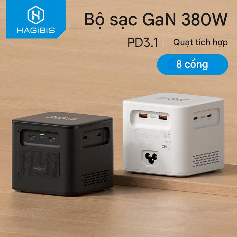 Sạc Hagibis 380W 8 cổng GaN USB C PD3.1 - PD380