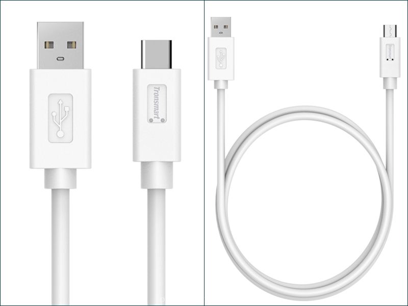 Cáp USB-C to USB 2.0 Tronsmart 1m - Màu Trắng