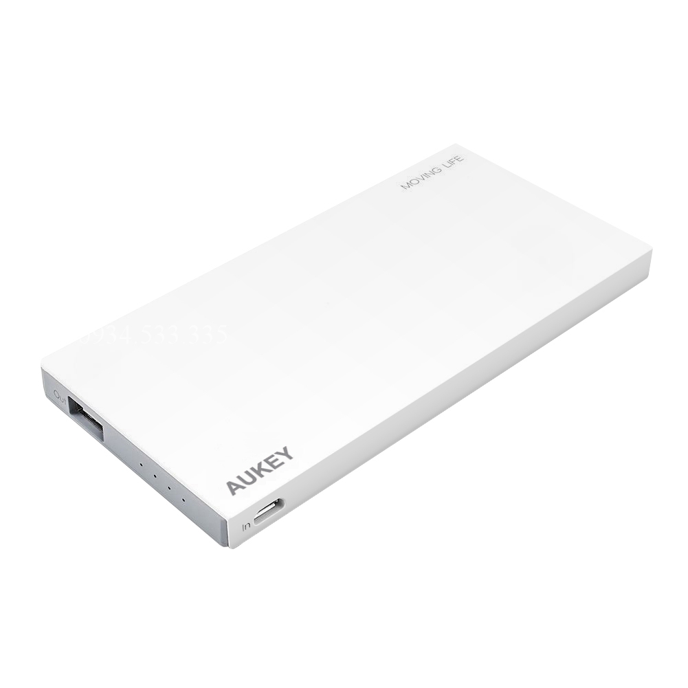 Pin sạc dự phòng Aukey PB N21 8000mAh - SIÊU MỎNG - Trắng