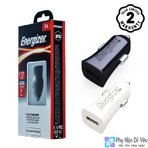 Sạc Ô tô Energizer DCA1AC - 1 cổng