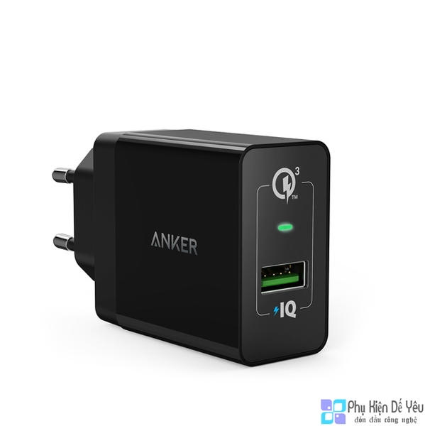 Sạc Anker PowerPort+ 1 - Chân cắm tròn, QC 3.0, PowerIQ