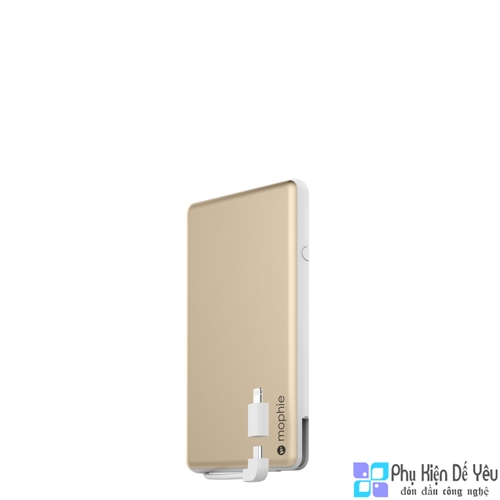 Pin sạc dự phòng mophie powerstation plus 6000mAh - Liền cáp Micro USB & Lightning