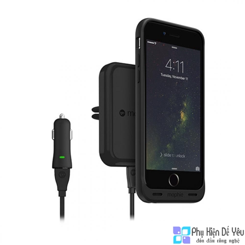 Giá đỡ tích hợp sạc không dây trên ô tô mophie charge force vent mount